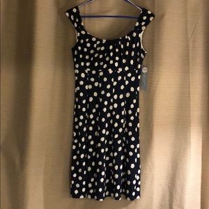 London Times Dresses - NWOT - Navy and white polka dot dress London Times Dresses - NWOT - Navy and white polka dot dress